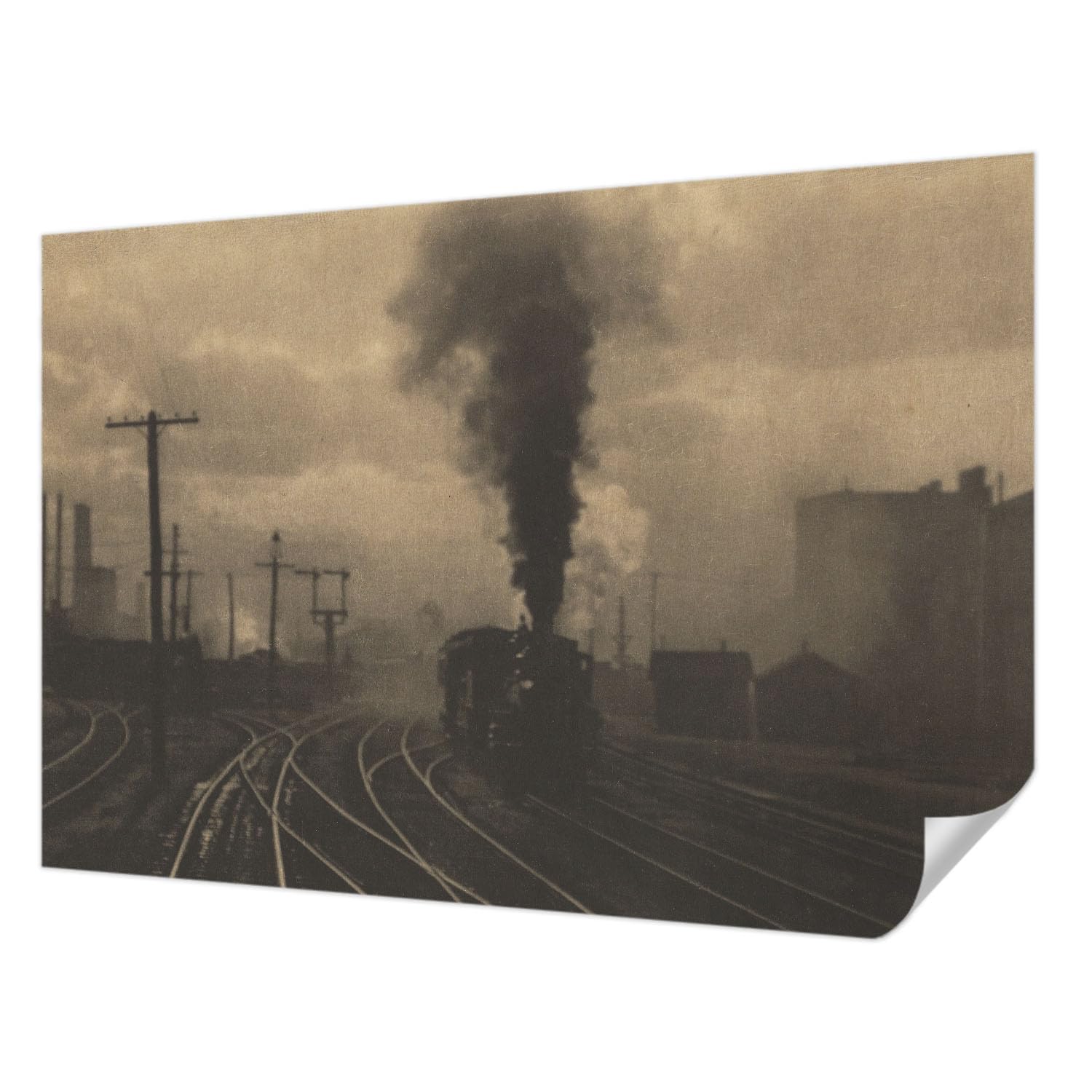 Papel tapiz fotográfico moderno industrial de 152x104 cm autoadhesivo para recibidor