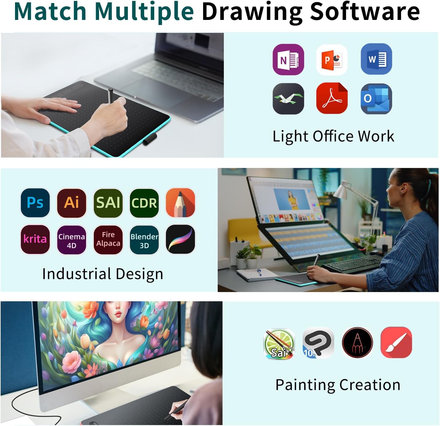 LetSketch Graphics Tablet Software Application Examples
