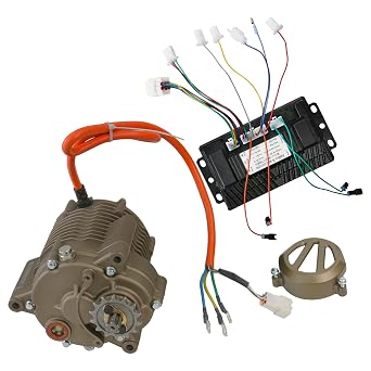 72V 1000W Brushless DC Motor with Gearbox and Speed Controller, 428-15T Sprocket, Regenerative Brake for Dirt Bike Go Kart ATV Quad Drift Trike Golf Cart Buggy High Torque Power System 120N.m