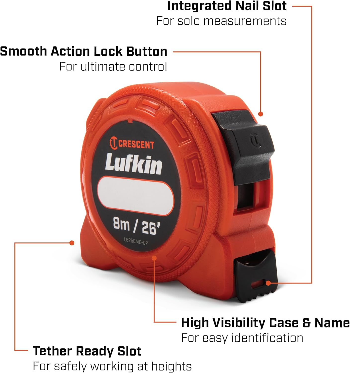 Lufkin 8M/26' Power Tape - L625CME-02