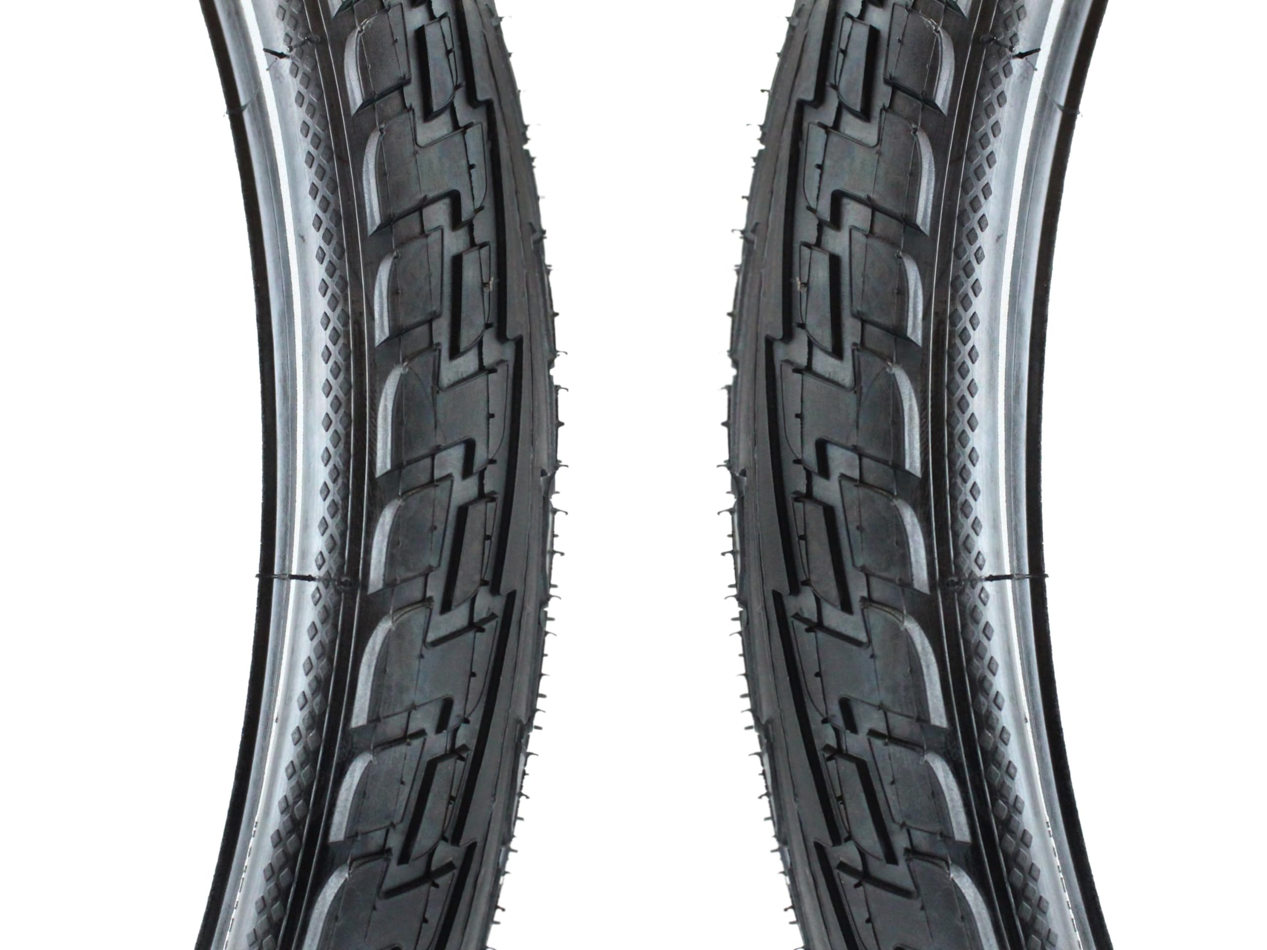 2X Fahrrad Reifen Continental Ride Tour 1,75 x 26 Zoll, Extra Pannenschutz, Drahtreifen, Reflexstreifen, schwarz, 47-559, E-Bike bis 25km/h
