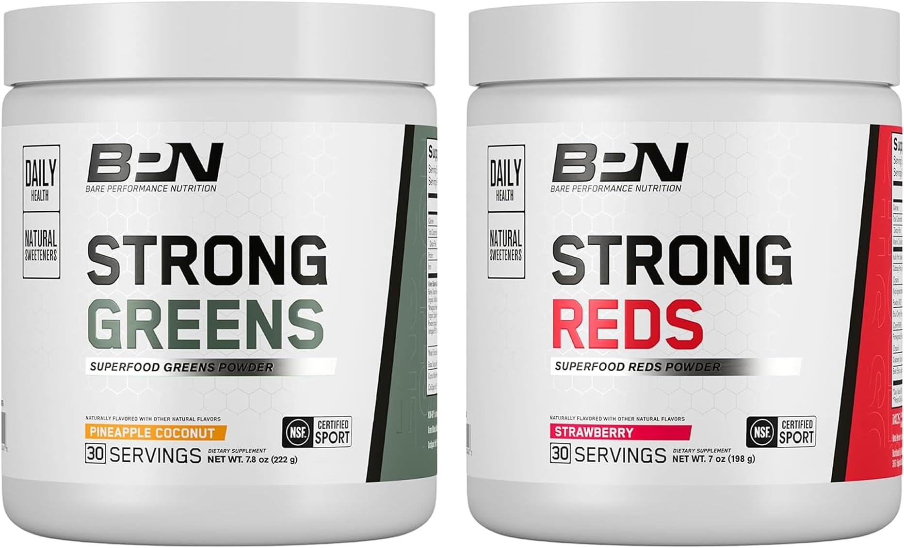 BPN Strong Greens (Pineapple Coconut) & Reds (Strawberry) Superfood Bundle
