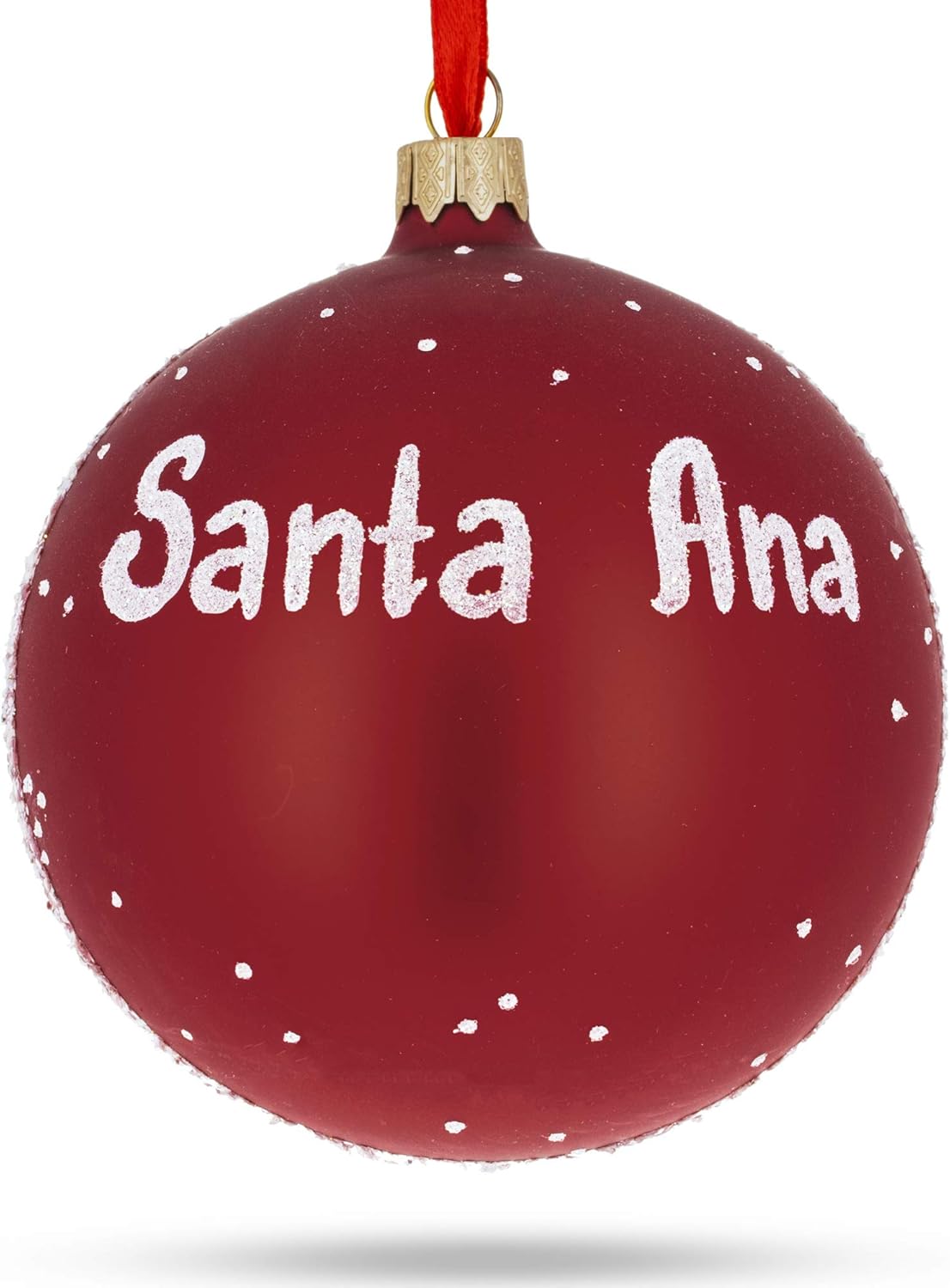 Santa Ana, California Glass Ball Christmas Ornament 4 Inches - Image 2