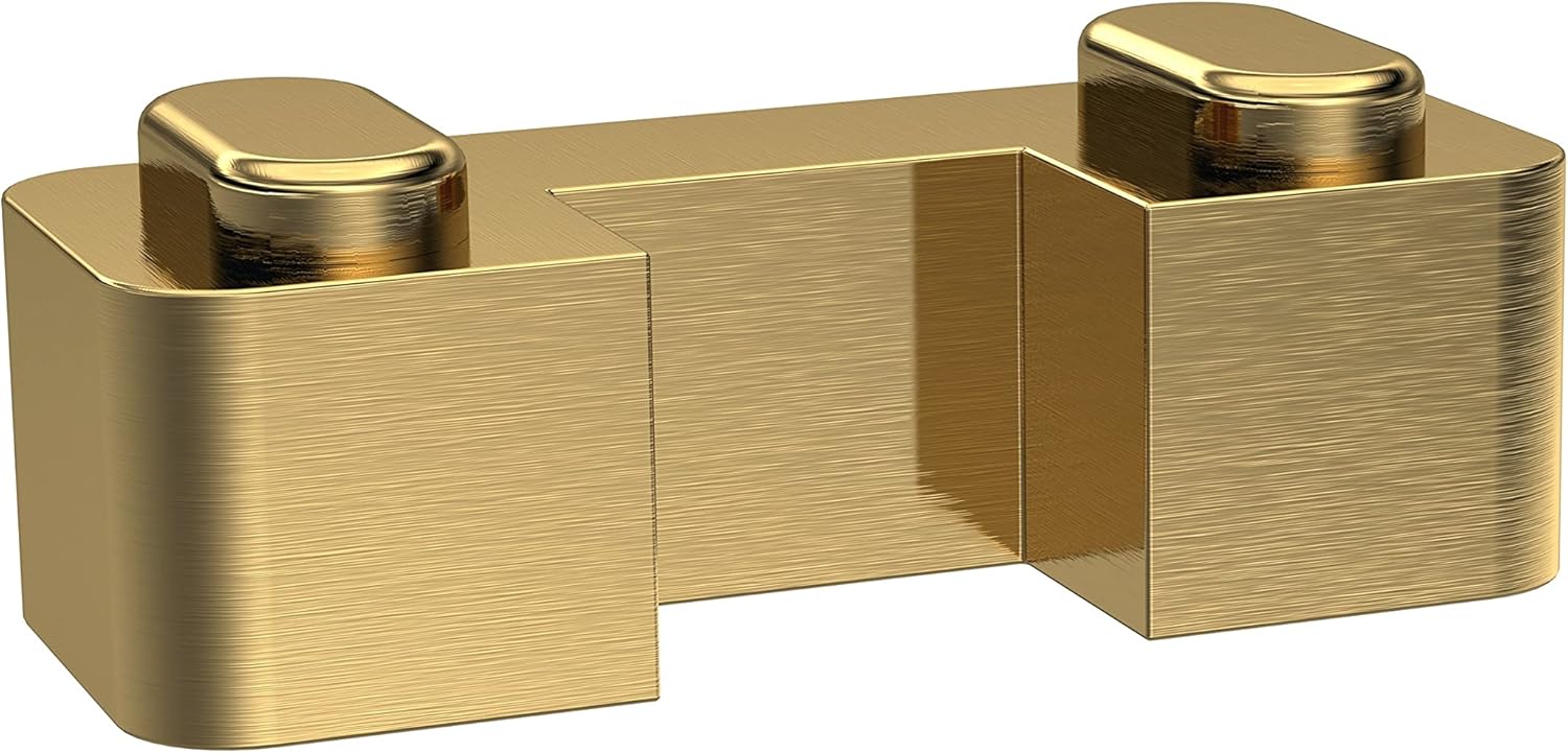 nuie WRSF017 Accessory Modern Bathroom Wetroom Screen Horse Shoe Support Foot, 45mm x 45mm x 25mm, Brushed Brass