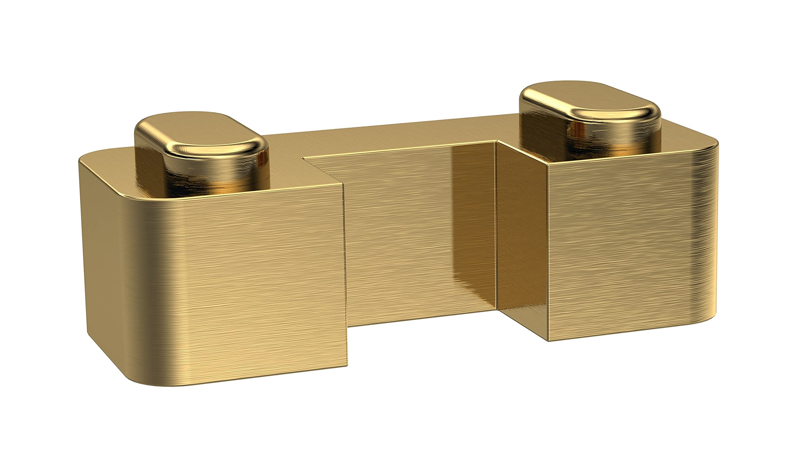 Wrsf017 Accessory Modern Bathroom Wetroom Screen Horse Shoe Support Foot, 45Mm X 45Mm X 25Mm, Brushed Brass 5056462620701