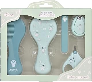 مجموعة ادوات تجميل والعناية بالطفل مكونة من 5 قطع مثالية لحديثي الولادة بيتر - شخصية سيل أزرق