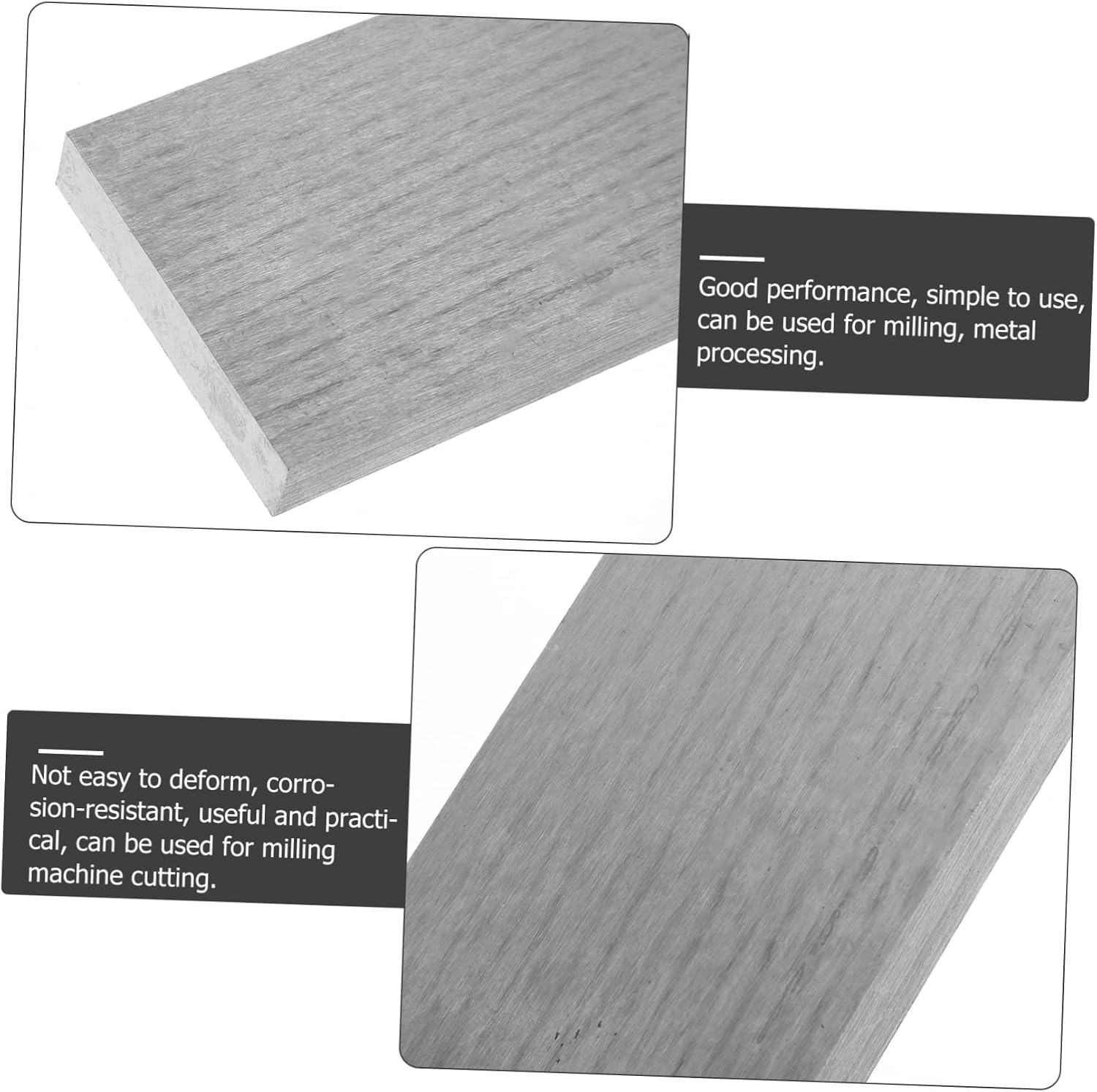 BEBEMOKO Solid Iron Flat Bar Square Iron Plate Metal Processing Easy to Use Accessory