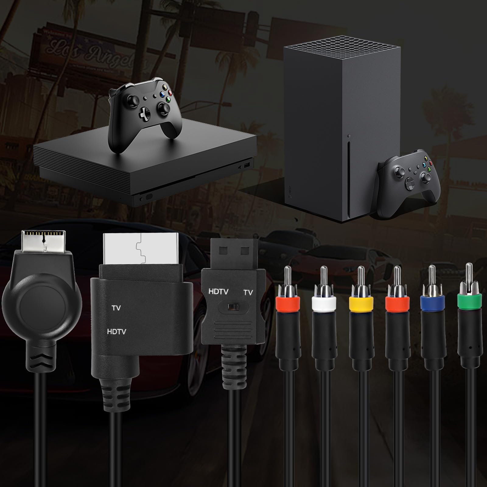 Câble Vidéo Universel YUV - Compatible PS2, PS3, Wii, Xbox 360 Pour Connexion Haute Définition