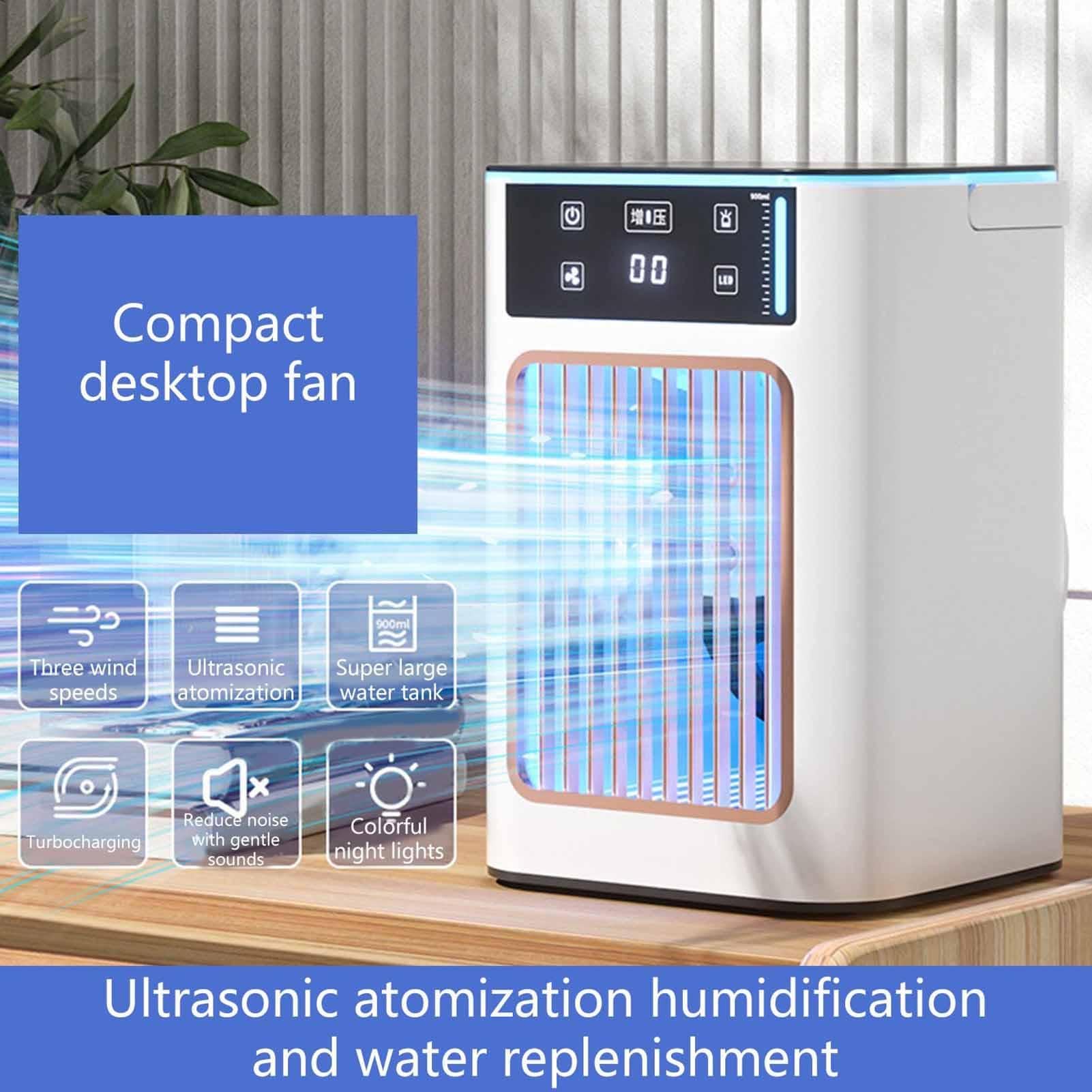 Ventilador Personal Portátil 3-Velocidades | Ventiladores Enfriadores Que Soplan Aire Frío Para Verano Interior Hogar Oficina Dormitorio Escritorio Residencia Viaje