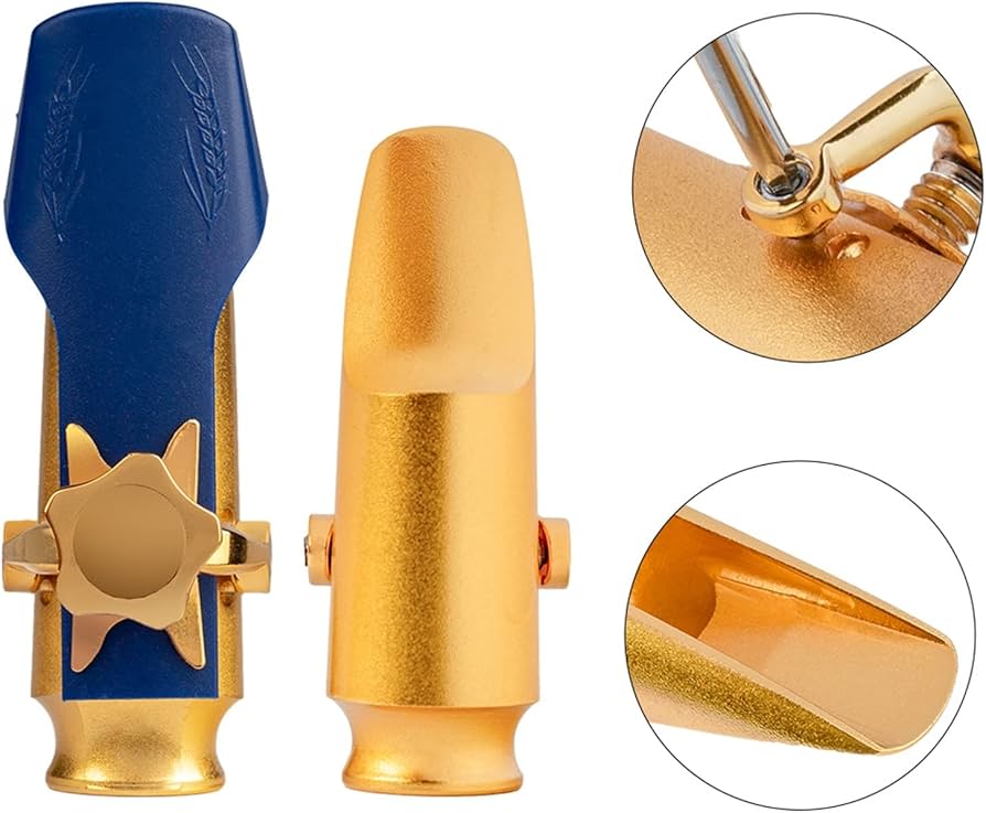 サックスマウスピース、リガチャー、キャップのセット Amazon | YAMAHA AS-4C アルトサックス用 マウスピース リガチャー