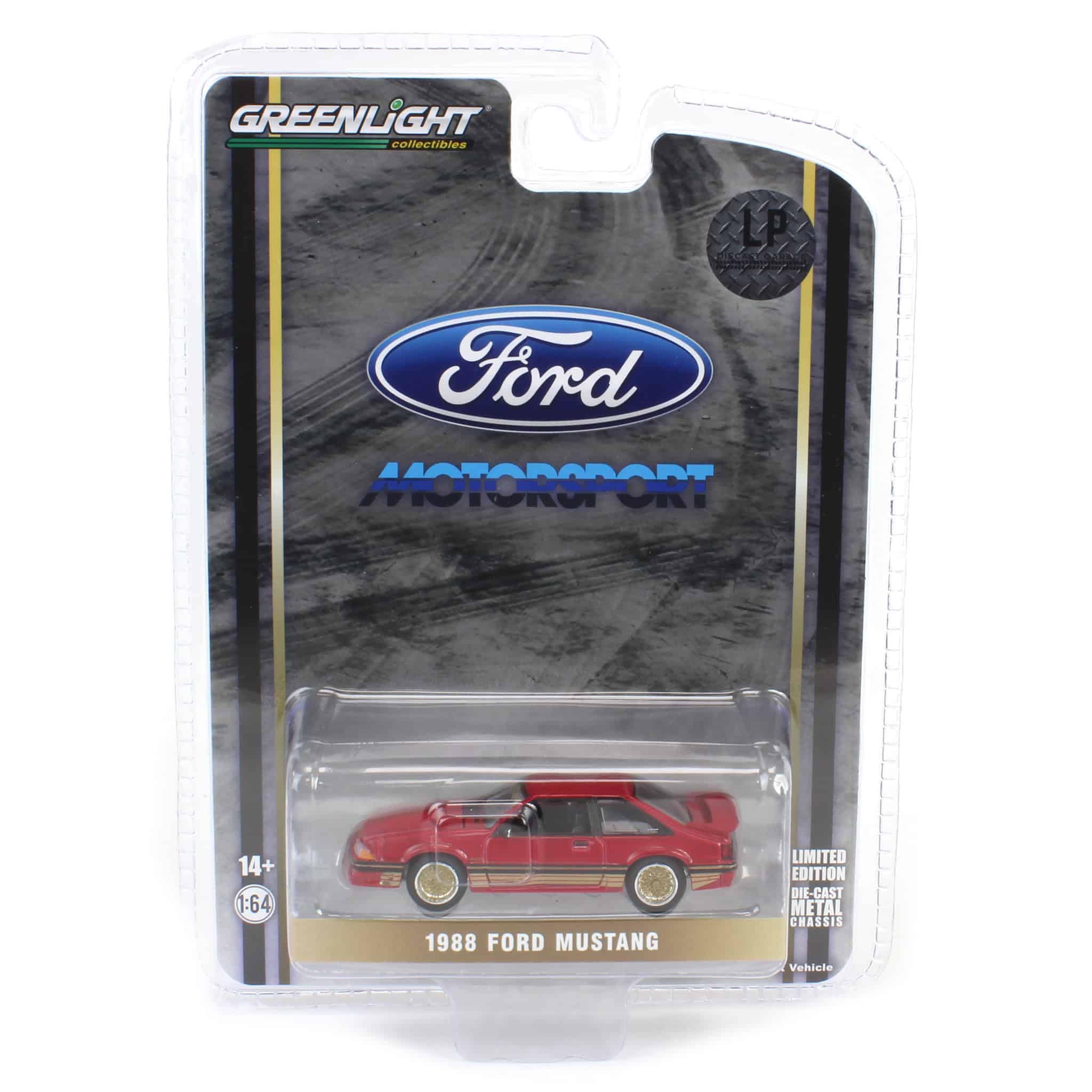 Amazon.com: Greenlight 1/64 1988 Ford Mustang SLN w/Gold Decals