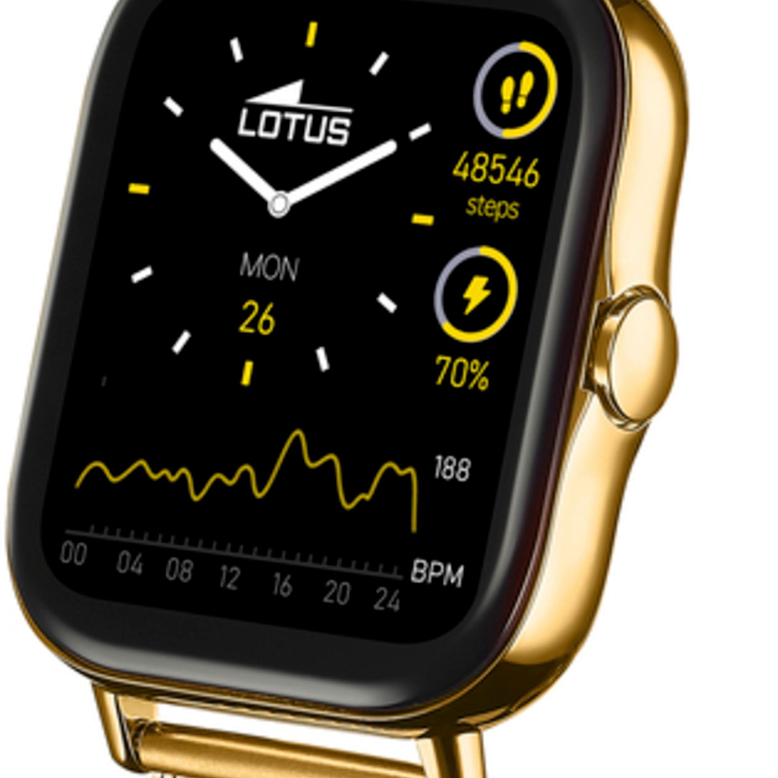 Lotus Uhr Smart Herren | Wasserdicht IP65 50049/1, Musiksteuerung, Schritt- und Kalorienzähler, Sport, Herzfrequenz und Blutdruck