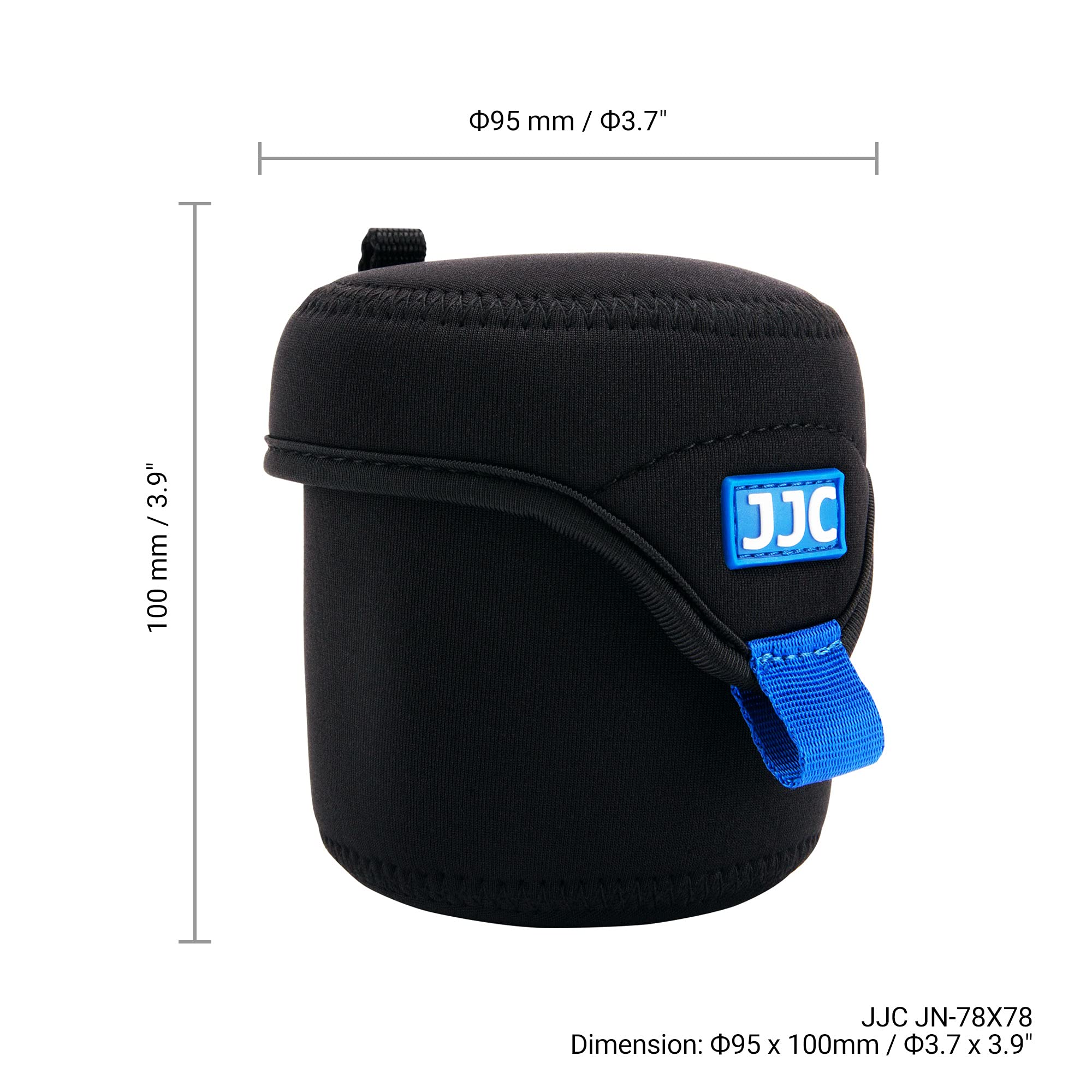 JJC Custodia per obiettivo lenti neoprene protettiva per Canon Fuji Olympus per Nikon obiettivi, L Fits Lens ≤ 78x78mm