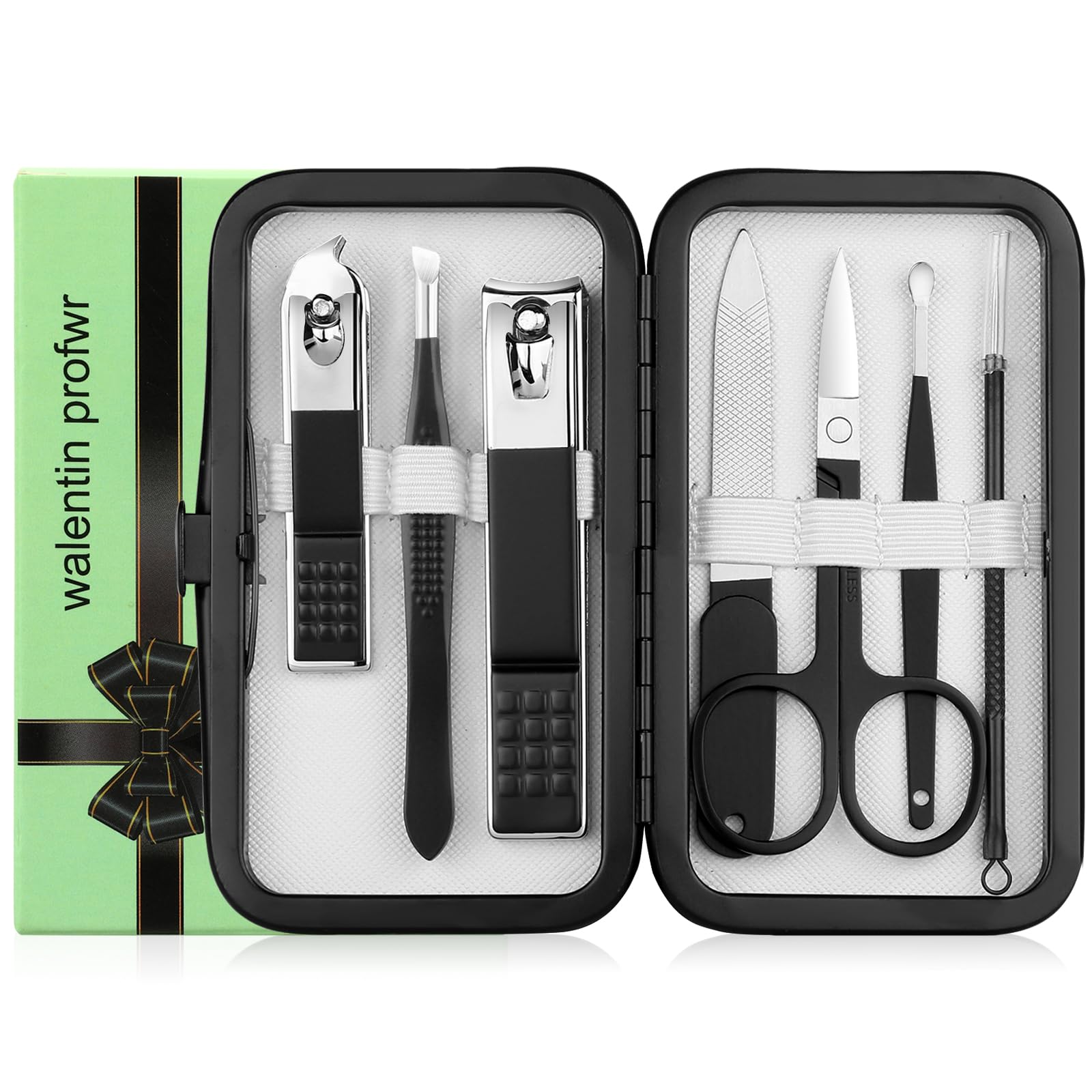 Nail Clipper Kit Men Women Nail Clipper Set Manicure Set Manicure Kit with Portable Case Toe Finger Nail Clippers Personal Care Tools Travel Nail Clipper Kit Grooming Kit Gifts for Men Women Family