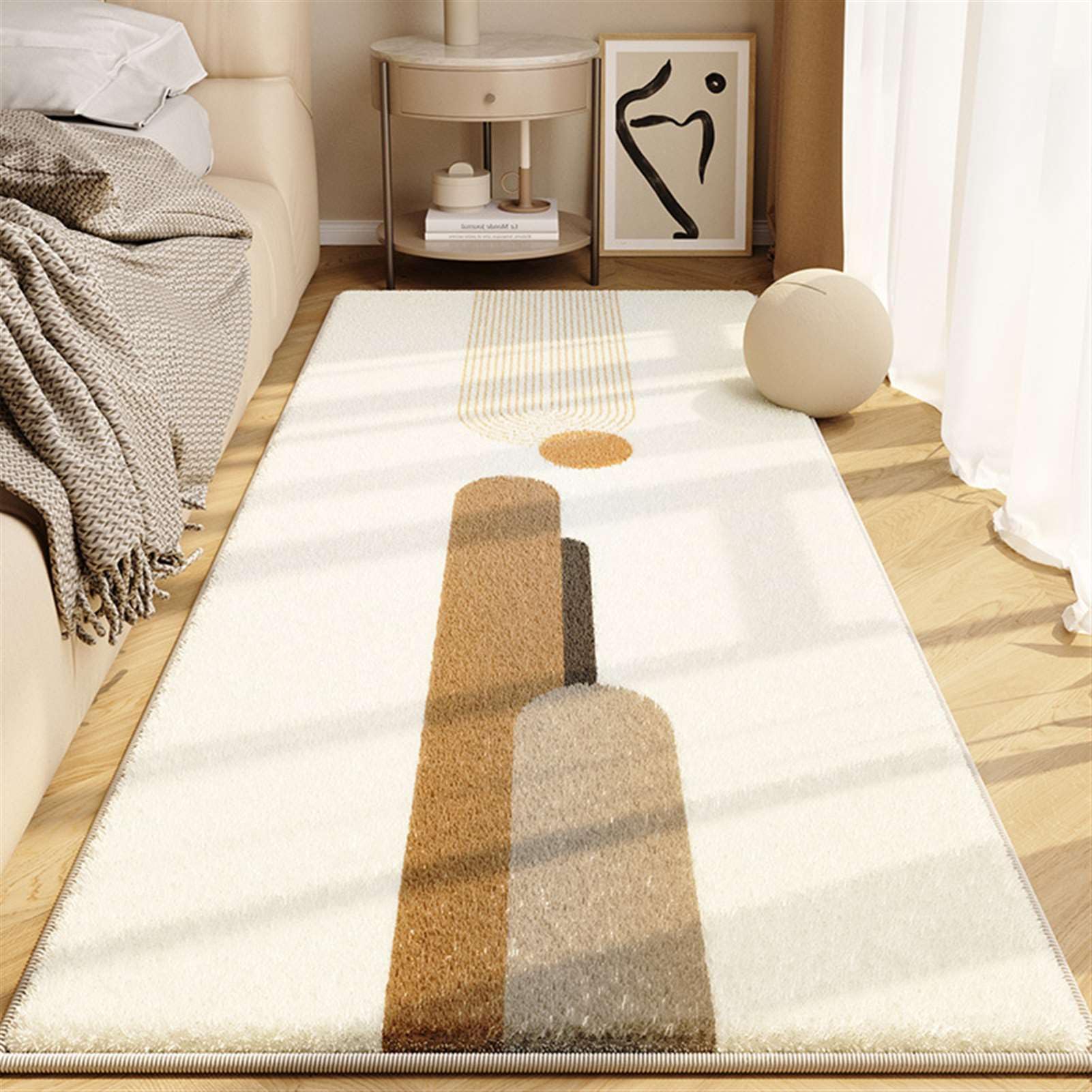Tapis moelleux antidérapant 80x200 chambre lit couloir