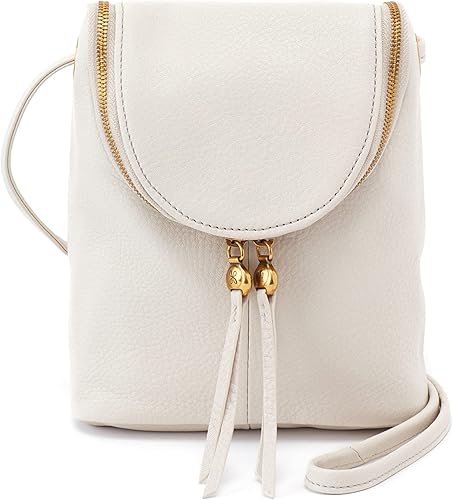 HOBO Elegante bolsa de helecho para mujer construcción de cuero con cierre de cremallera superior interior forrado impreso y bolsa cruzada ajustable