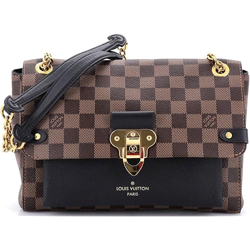 Louis Vuitton, Pre-Loved Vavin Handbag Damier with Leather PM, Black