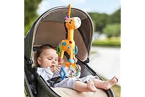 TUMAMA Giraffe Hanging Rattle Toys: Entertaining Attachments for Baby Play Gyms