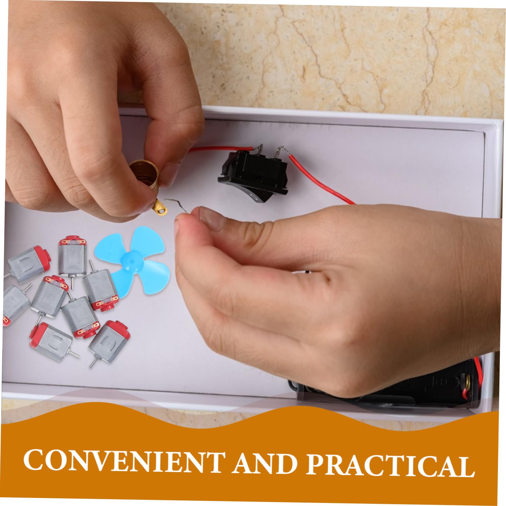 TOYANDONA Kit di Costruzione di Circuiti Elettrici per Ragazzo Ragazza con Motore Dc e Ingranaggi Meccanici in Plastica Set di Esperimenti Scientifici di Fisica per Progetti di Apprendimento