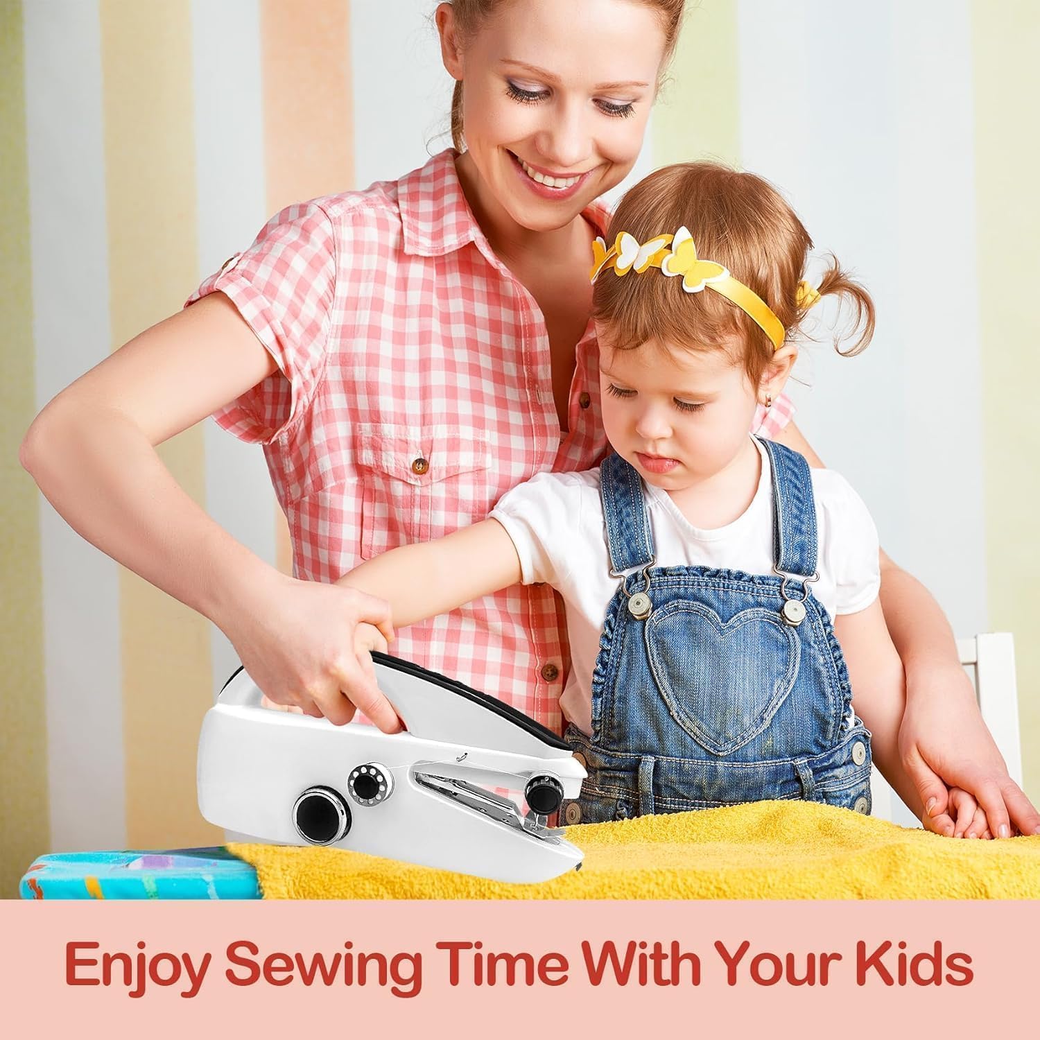 Hand Held Sewing Machines For Adults, Hand Held Sewing Machines for Hemming with Test Fabric(Not second-hand), Easy To Use Rechargeable Hand Sewing Machine for Beginners, Women(WHITE) - Image 2