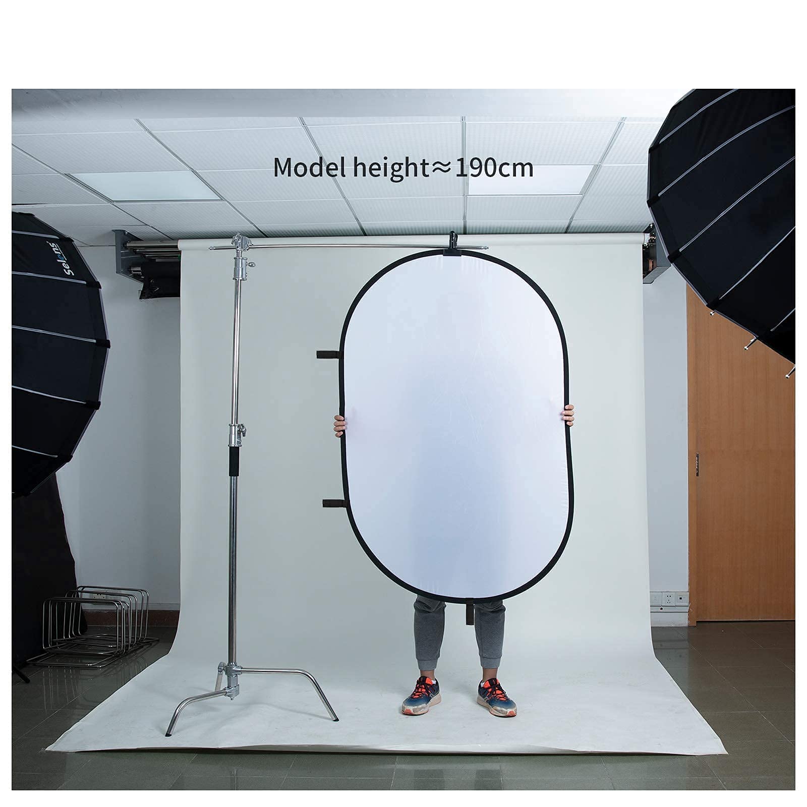 Difusor de Fotografía 100x150cm Panel Suave Reflector Pop out Plegable Profesional para Retrato Fotografía al Aire Libre Estudio Fotográfico Iluminación Vídeo con Bolsa de Transporte
