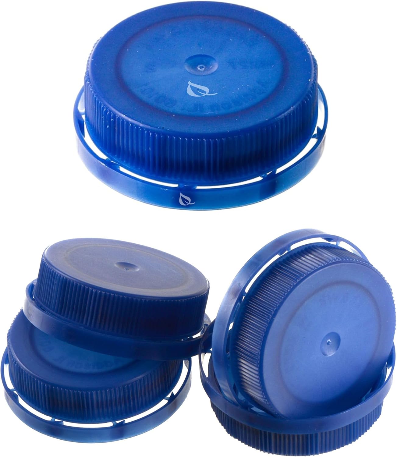 EcoQuality Blue Tamper Evident 38MM Ratchet Caps and Lids for Plastic Bottles For HDPE and Clear Plastic Juice, Smoothie Bottles, Fresh Squeezed Juice Container (400)