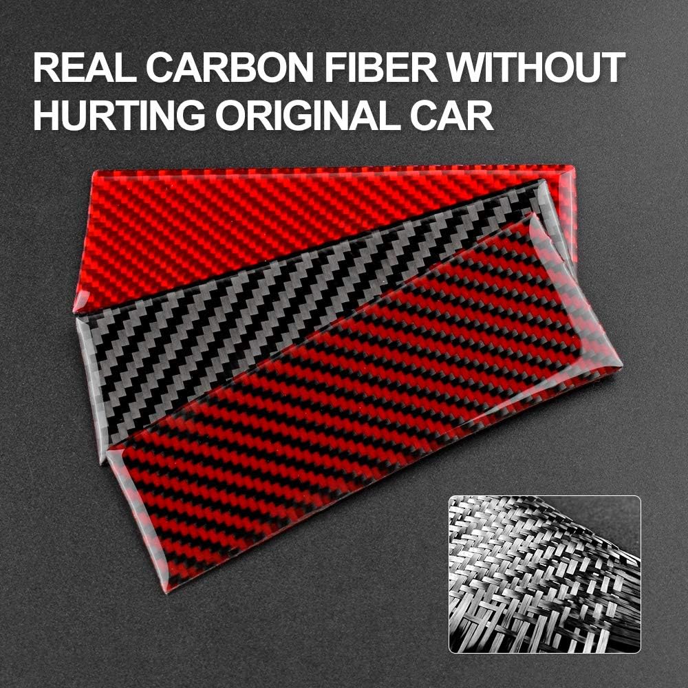 AIRSPEED Carbon Fiber Car Center Console Dash Panel Sticker Interior Trim Decal Accessories for Chevrolet Camaro 2010 2011 2012 2013 2014 2015 (Red)