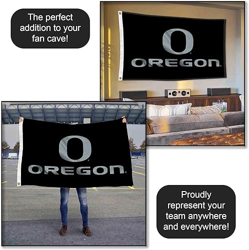 Miniatura 5 de WinCraft Bandera negra de Oregon de 3 x 5