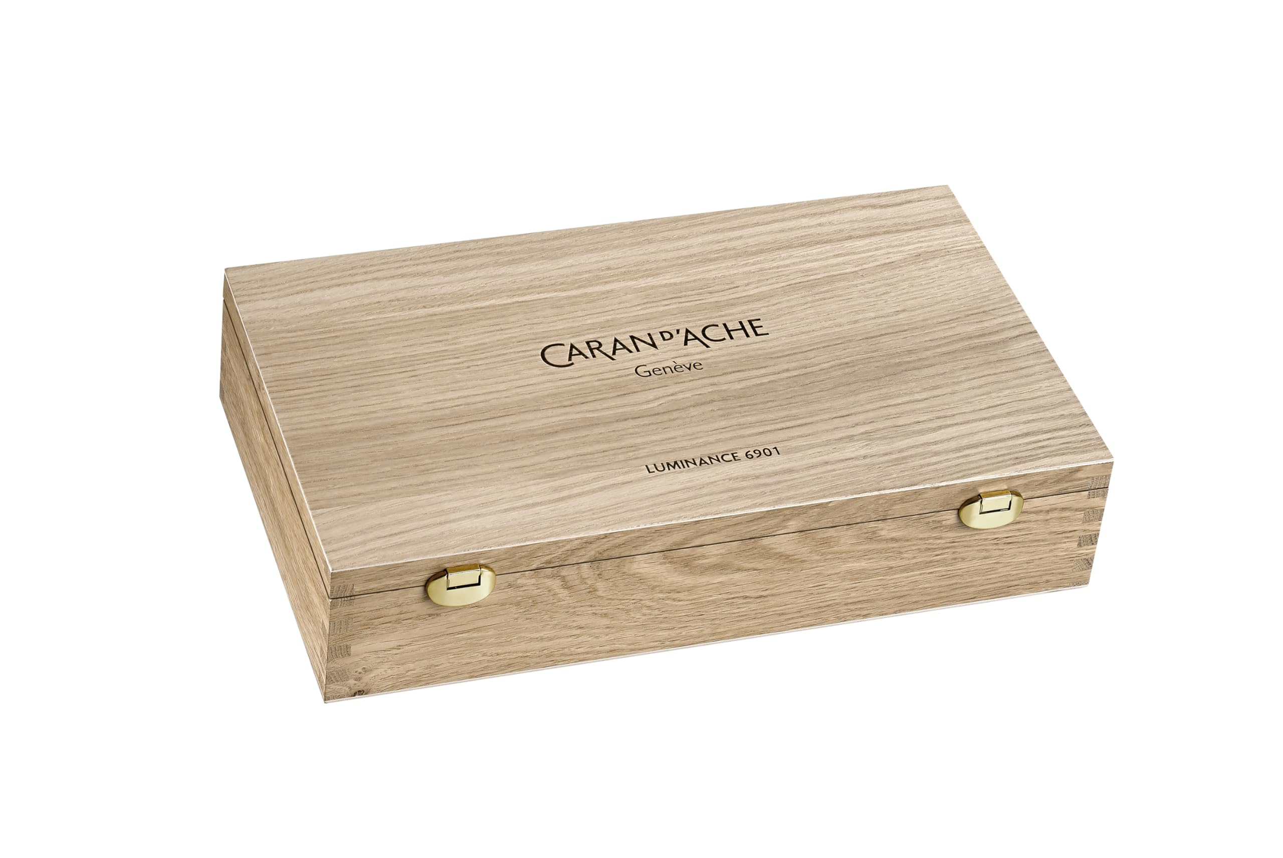 Caran d'Ache LUMINANCE 6901™ Wooden Box of 100 Pencils, Light Oak Wooden Case, Art, Sketching, Drawing, Colouring, Blending, Lightfast Coloured Pencils, Complete Luminance 6901™ Coloured Range