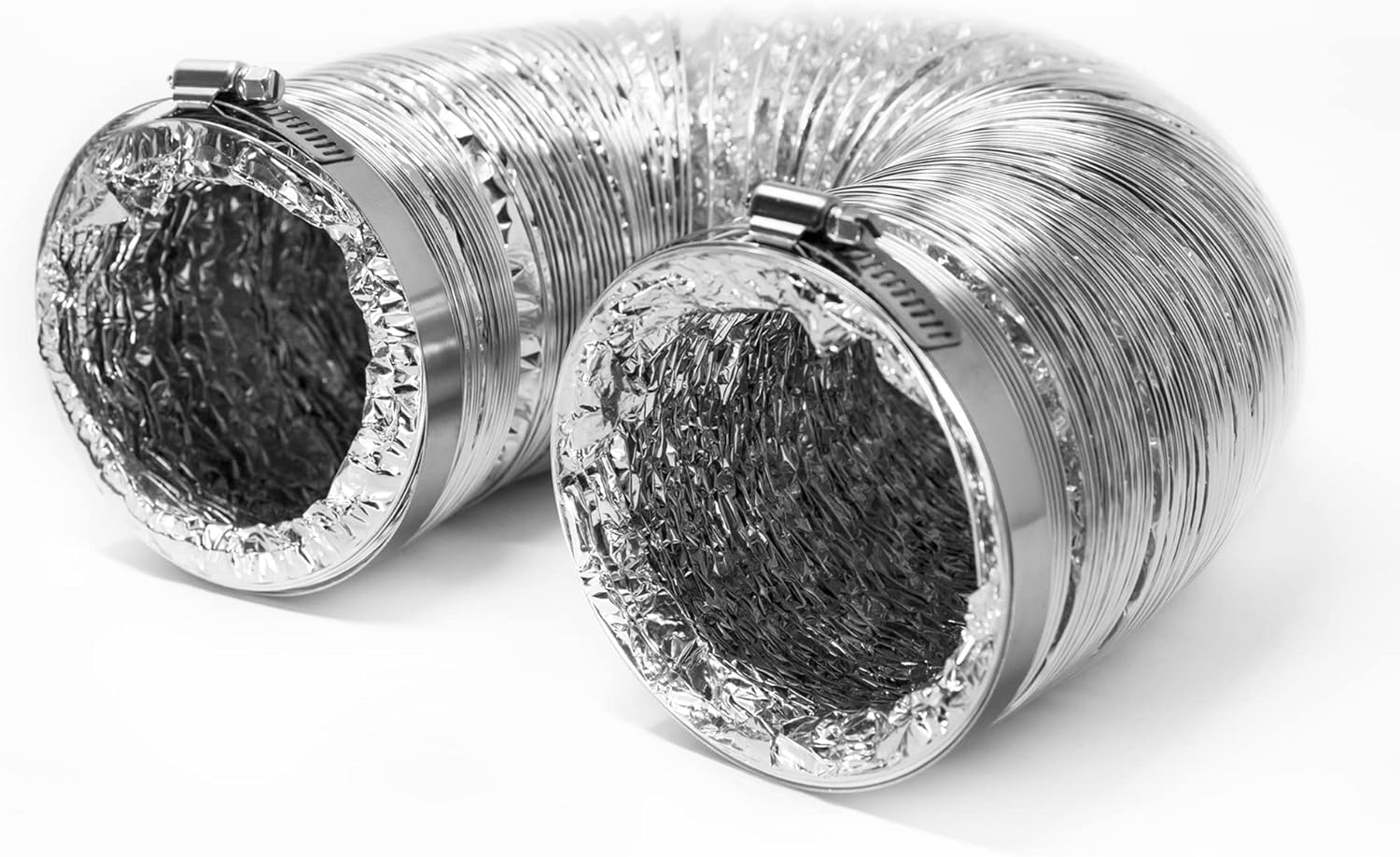 Flexible Clothes Dryer Duct - 10 Foot by 4 Inch | Includes 2 Premium Screw Clamps : Appliances