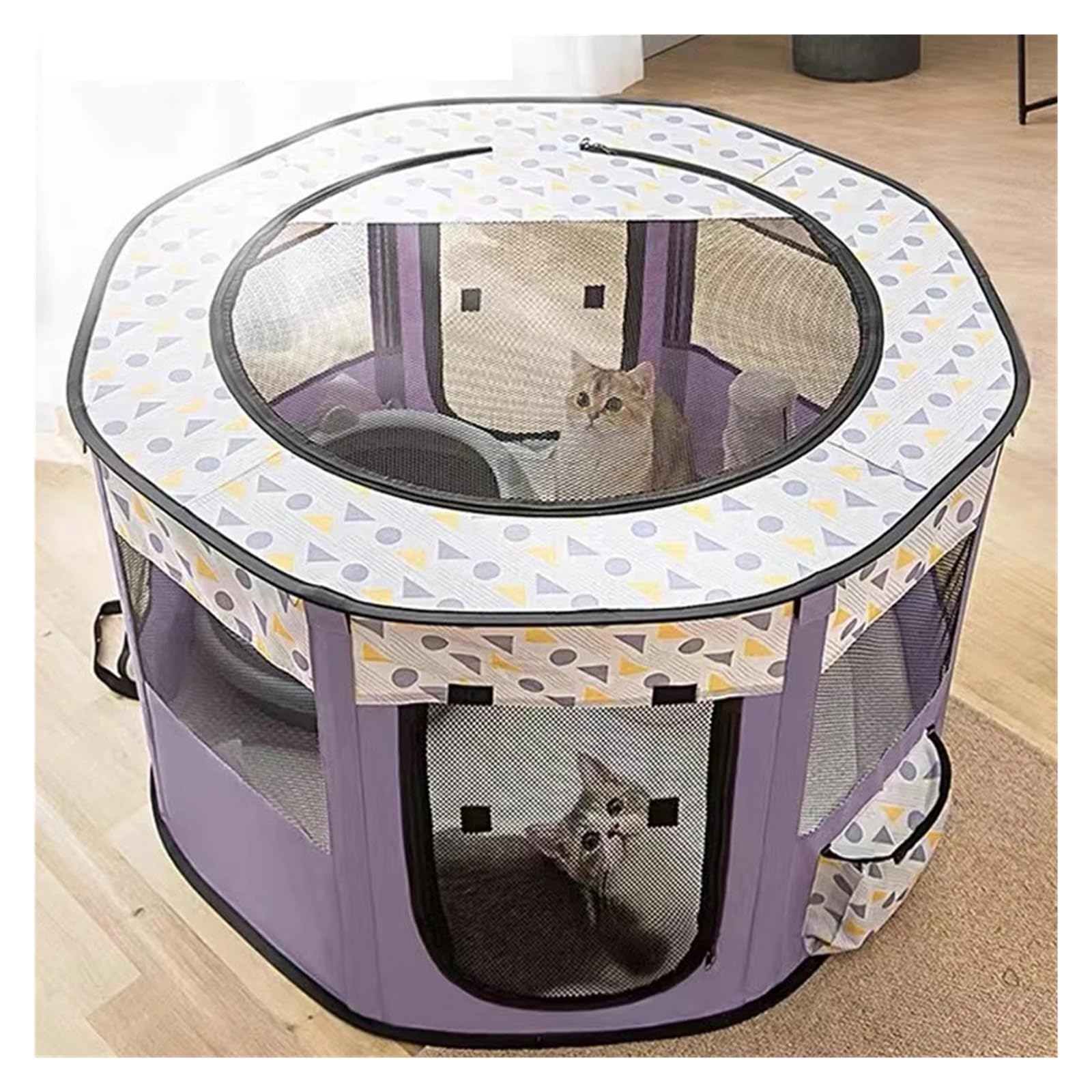 Tentpour animaux de compagnie Tente for chat et chien, salle d'accouchement, cage octogonale pliable et portable for animaux de compagnie, niche d'extérieur for chien, parc d'intérieur for chiots et c