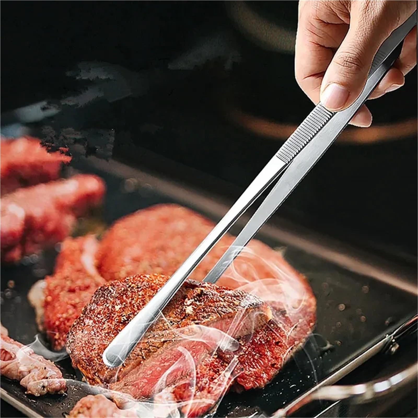 Pinze Da Cucina 2 uds pinzas pinzas finas pinzas de cocina de acero inoxidable 304 extralargas for cocina comida de mar y barbacoa Para Cocina(12inch)