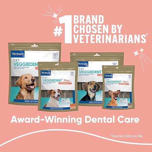 Miniatura 3 de Virbac C.E.T. VEGGIEDENT - Masticables flexibles para control de sarro para perros, tamaño pequeño