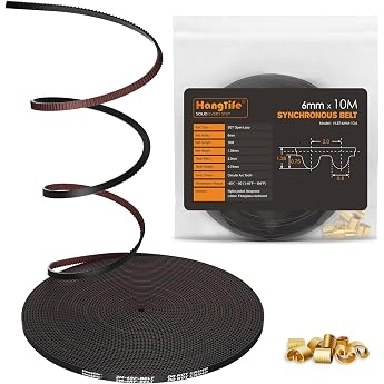 HANGLIFE GT2 Timing Belt with Copper Buckle Open Synchronous Belt 2 mm Pitch 3 D Printer Accessories 3 D Printer Belt 6 mm x 10 m