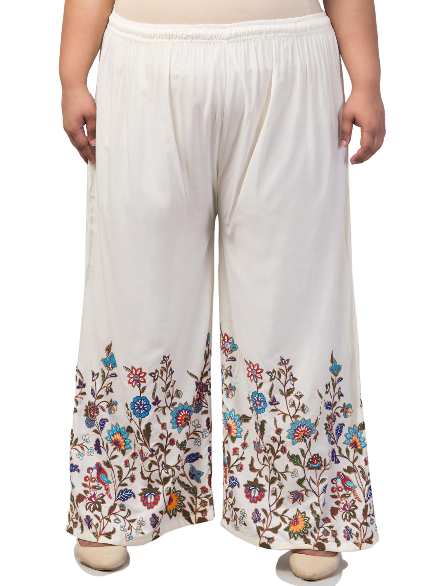 Women’s Floral Printed Palazzo Pants – Comfortable Casual Wear-image-20