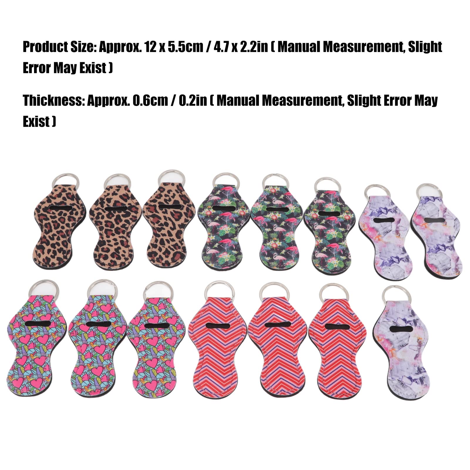 TIKIYOUN Chapstick-Halter Schlüsselanhänger – 3 Stück, Aus Neopren, Mit Metallclip, Für Lippenpflege Unterwegs
