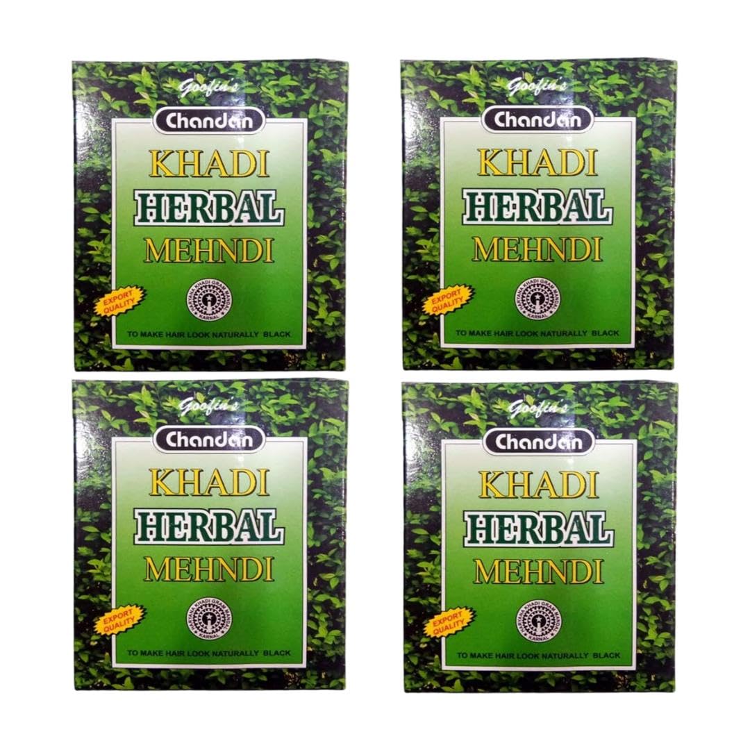 Khadi Pure Goofin's Herbal Mehndi - Pack Of 4 (320G, Black)-picture-54