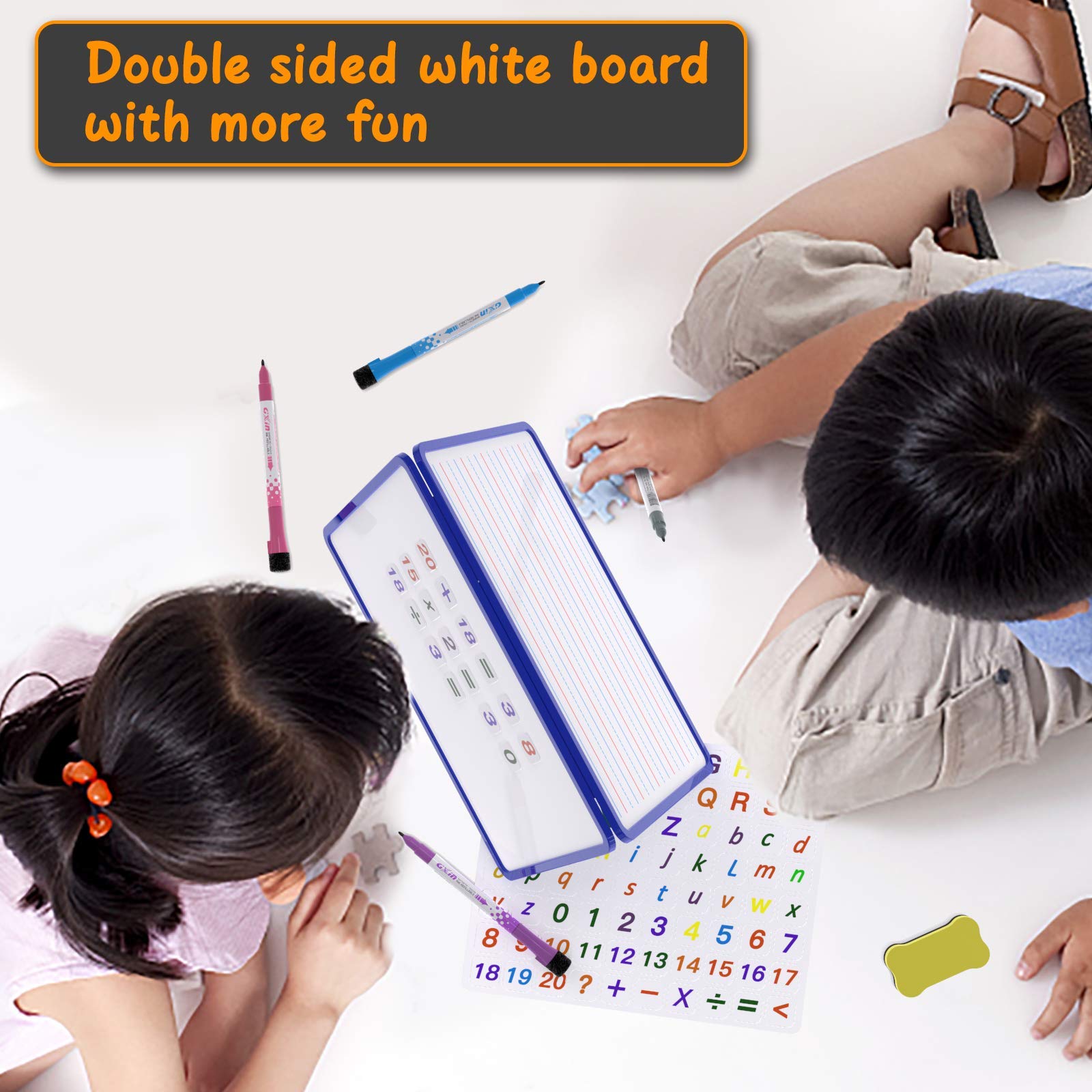 STOBOK Small Dry Erase Whiteboard 14x11 Inch - Double-Sided Magnetic Desktop Board With Stand