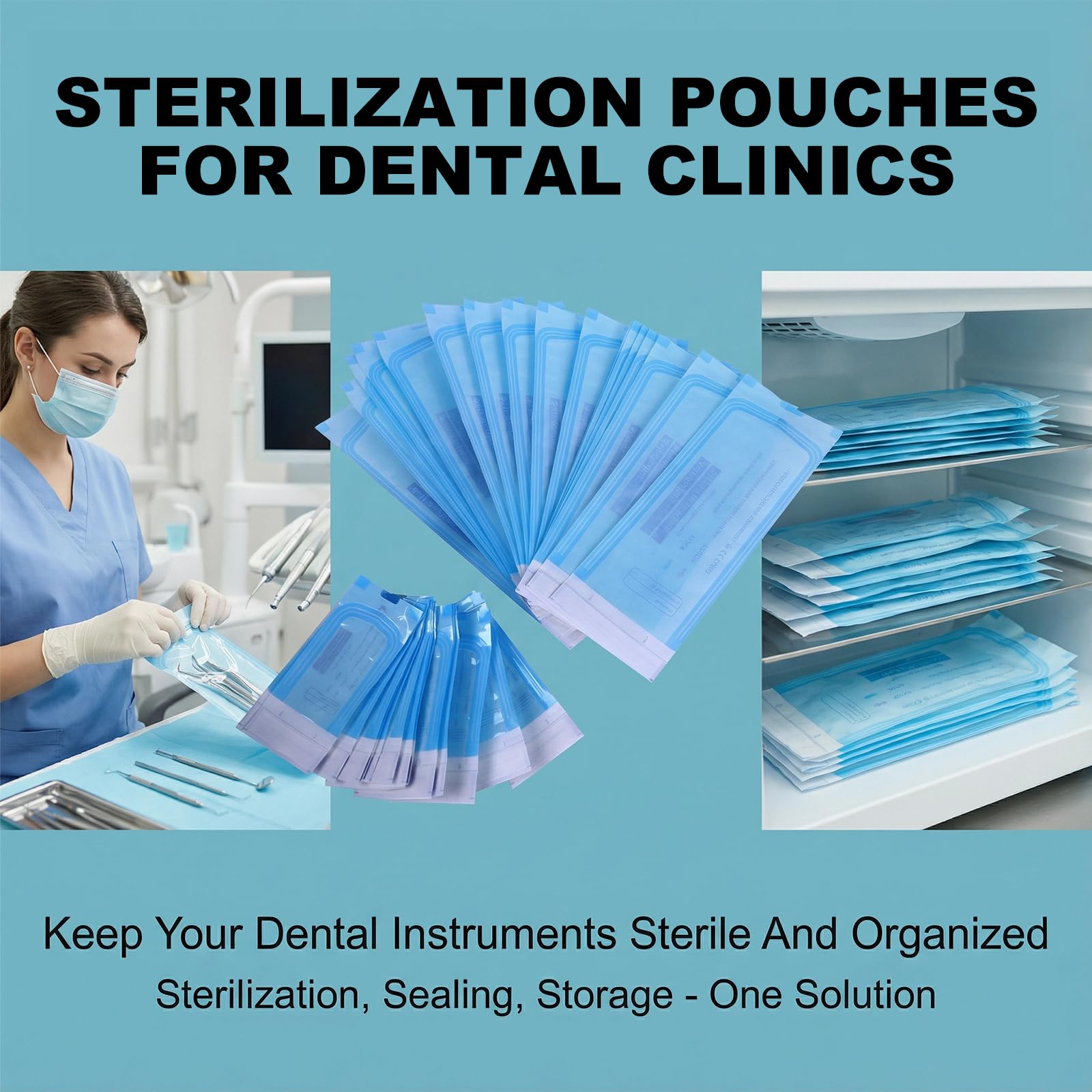 Lot De 400 Sachets De Stérilisation, Sac Pour Désinfection Autoclave 90 X 260 Mm, Sacs Autoclaves, Sacs Auto-Adhésifs Pour Stérilisation Pour Outils Dentaires, Tatouages Ou Manucures
