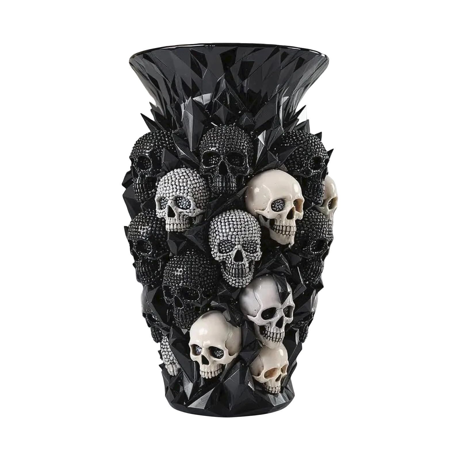 Bone Structure Resin Vase for Floral Displays Featuring Artistic Engraving Perfect for Dramatic Room Decor Elegant Anatomical Shape Resin Vase Small Skeleton Head
