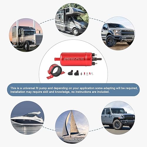 Miniatura 3 de Universal Externa En Línea Bomba De Combustible De Alta Presión Con Soporte De Montaje Abrazadera 12V Gasolina Bomba De Inyección De Combustible