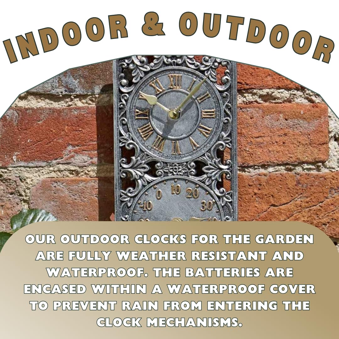 garden wall clock and barometer