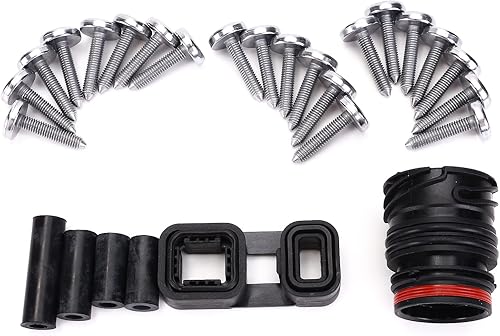 Miniatura 3 de 6HP26 Kit de reparación de bandeja de filtro de aceite de transmisión automática con adaptador de junta tórica de perno compatible con BMW Land