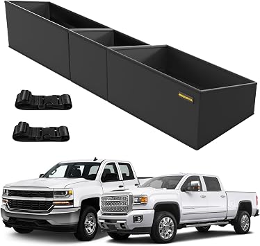 MIKKUPPA Truck Under Seat Storage - Fit for 2019-2026 Chevy Silverado 1500 | for 2019-2026 GMC Sierra 1500, 2020-2026 Silverado/Sierra 2500HD 3500HD Double Cab & Crew Cab, Rear Underseat Organizer Box
