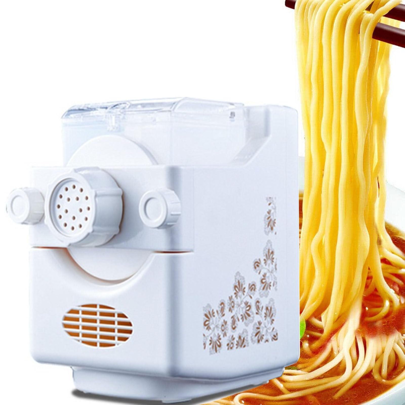 WOLWES MáQuina De Pasta Y Fabricante De Fideos, 160W MáQuinas De Pasta Completamente AutomáTicas con 9 Moldes/500 G De Gran Capacidad/3 Minutos,A
