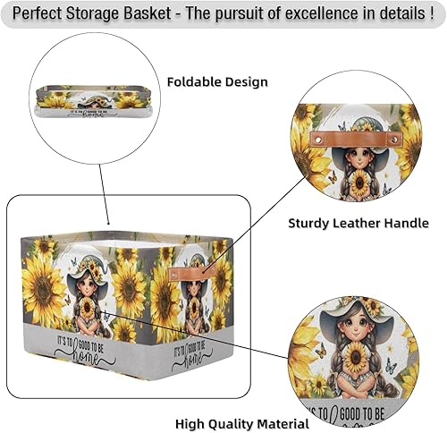 Vista 104 de Cestas de almacenamiento con asas, cubo de almacenamiento rectangular de tela rectangular plegable de juguetes para armario, estantes, lavandería, C