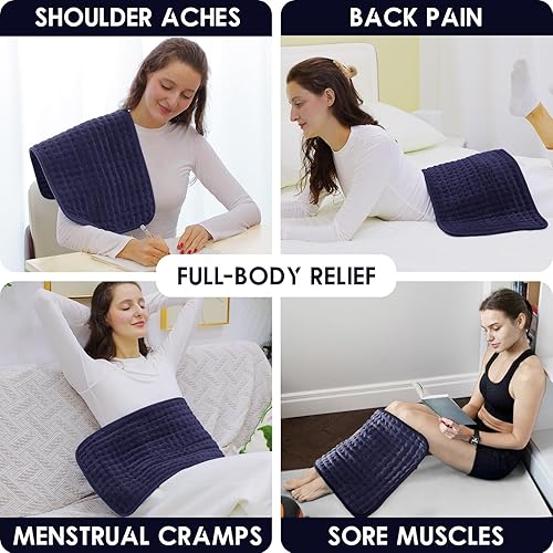 Vista 73 de DAILYLIFE Almohadilla térmica para aliviar el dolor de espalda, almohadillas térmicas eléctricas de 20 x 24 pulgadas para calambres, espalda