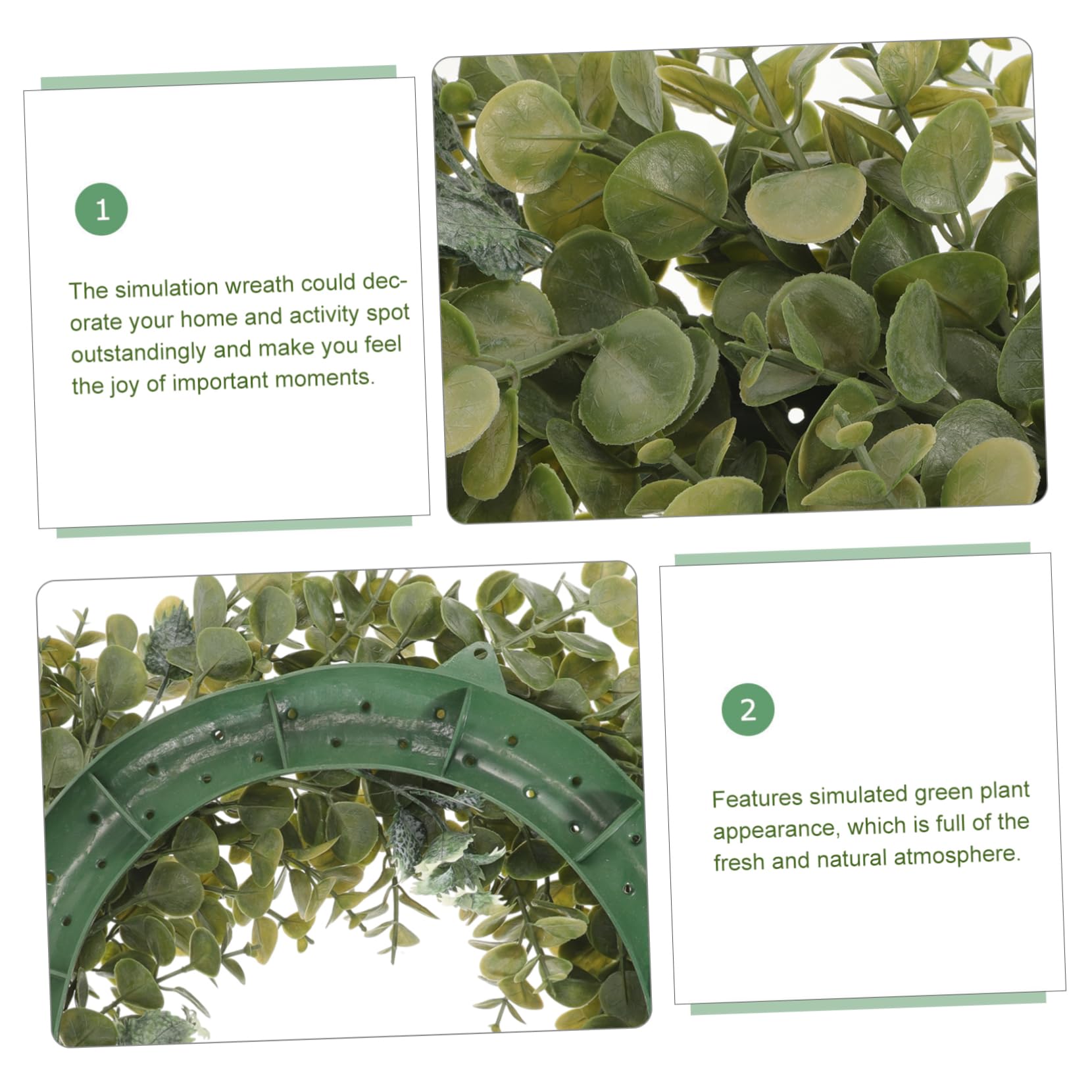 1stück Emulierte Eukalyptus Wreath Für Hochzeiten Und Dekoration Grün Künstliche Pflanze Für Innen Und Außendekoration Für Festlichkeiten Und Events