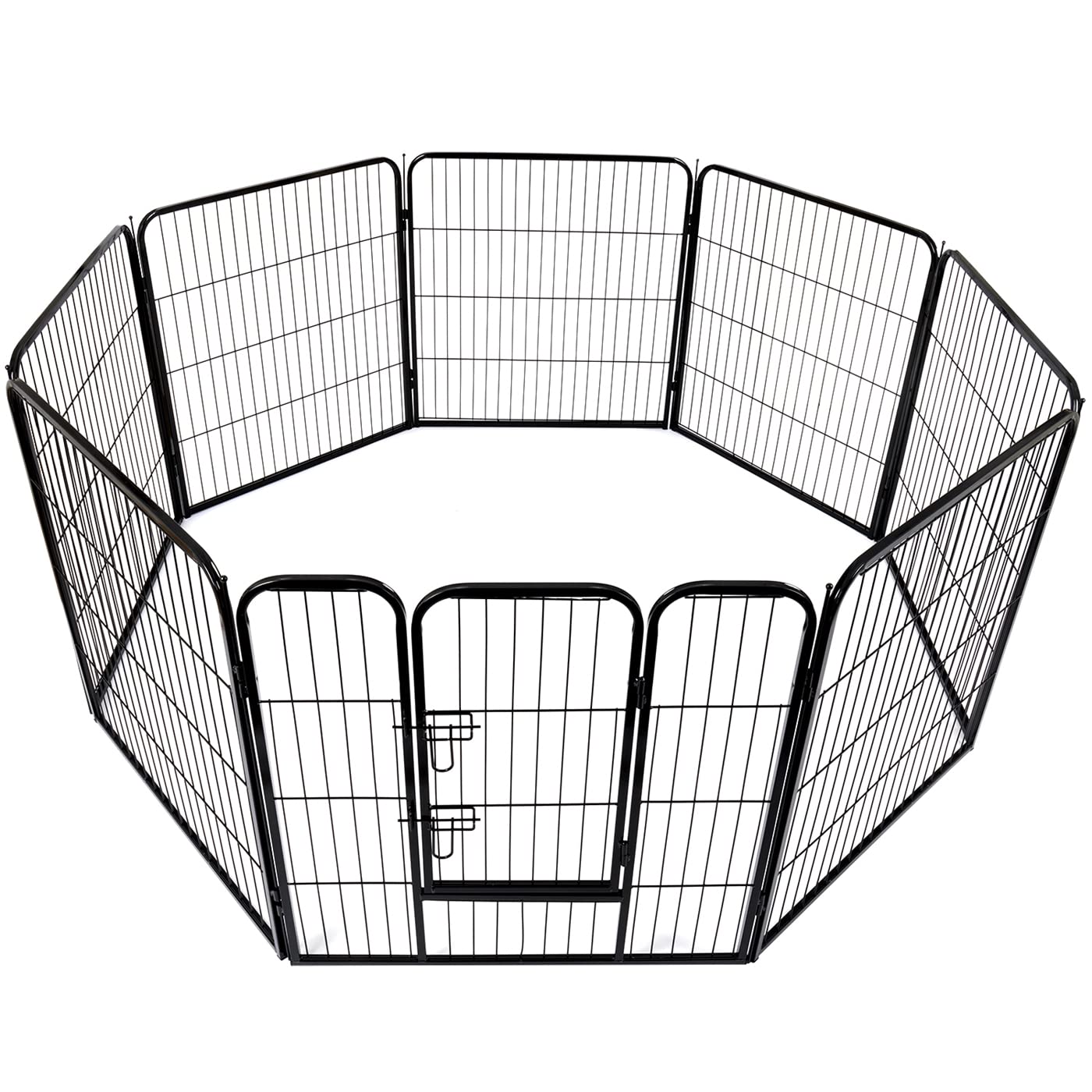 VOSS.PET Freilaufgehege XL Welpenauslauf, 81x78cm, individuell aufbaubar, Welpengitter, mit Tür, Innen- und Außenbereich, Hundelaufstall, Hunde, Welpen, Kleintier