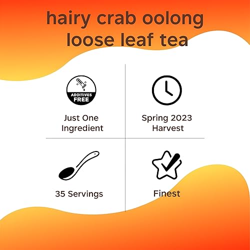 Miniatura 3 de Woocup Hairy Crab Oolong - Té suelto (35 porciones)  Exquisito té floral de Navidad en una caja de té  Té de hojas sueltas premium para té caliente,